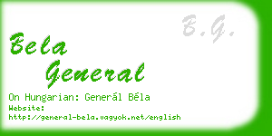 bela general business card