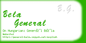 bela general business card